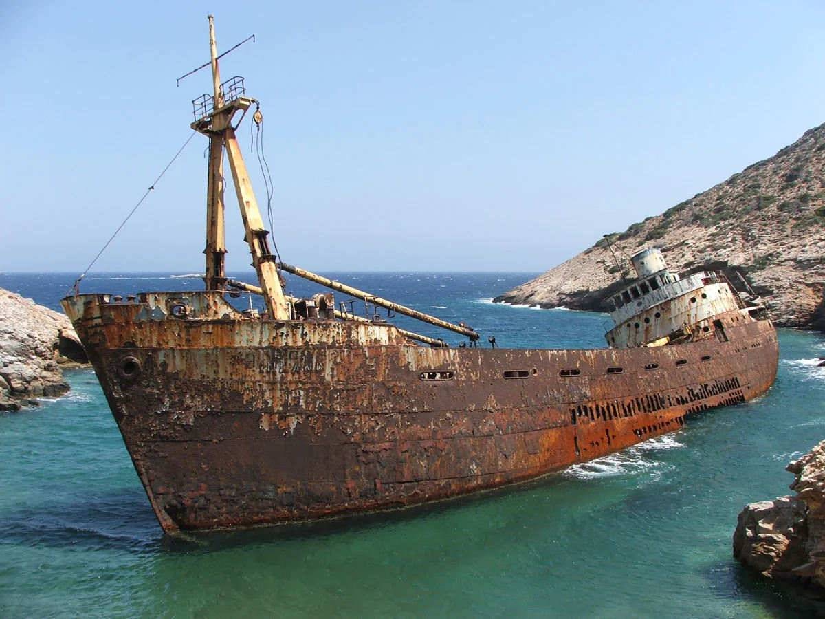 Пляж Agia Anna на острове Аморгос